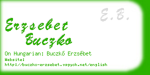 erzsebet buczko business card