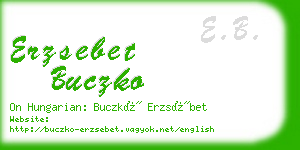 erzsebet buczko business card